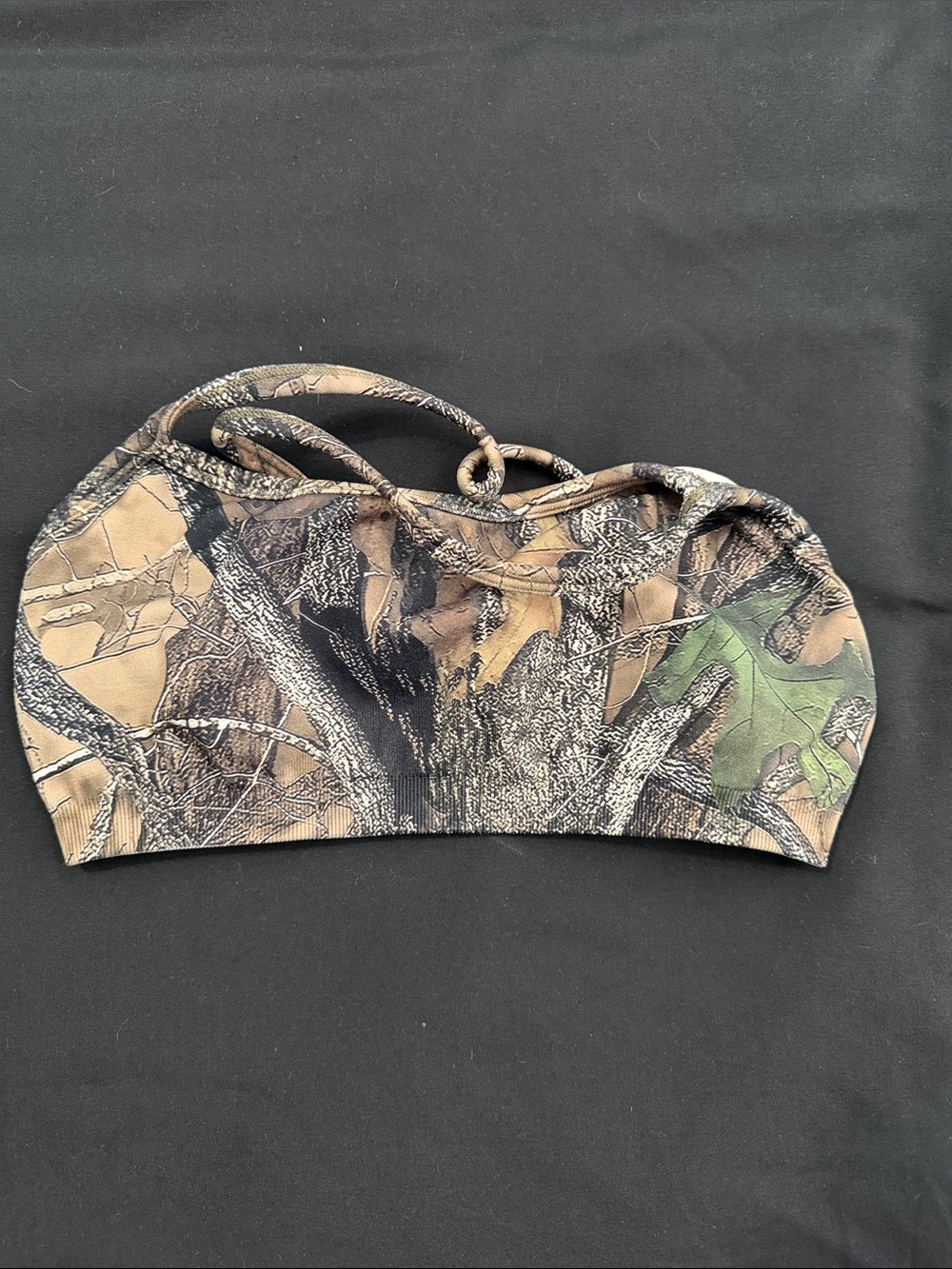 Vital apparel Virtue adjustable forest camo sports bra